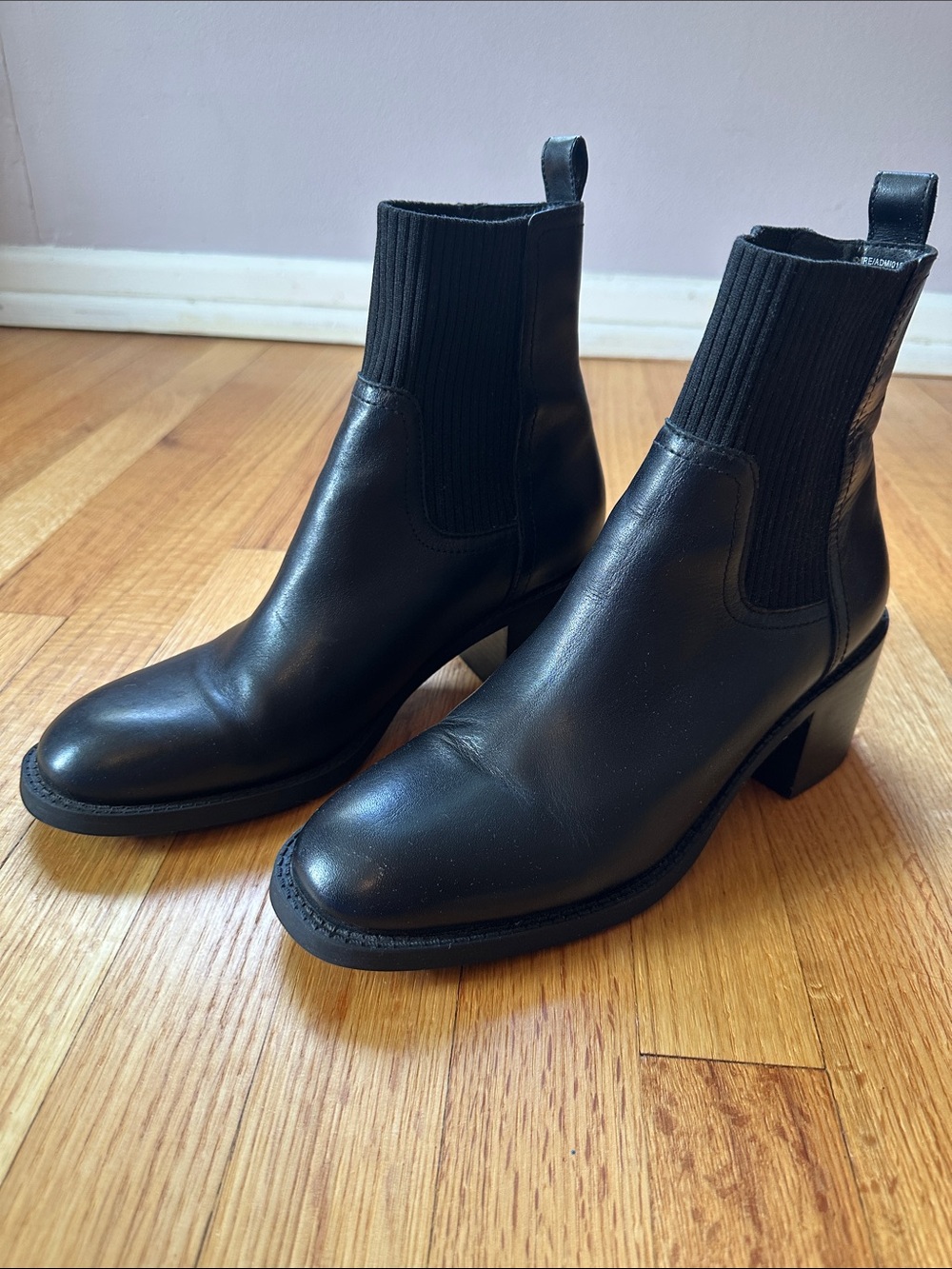 Black Leather Chelsea Boots